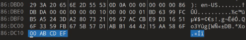 Figure 6 - The last four bytes